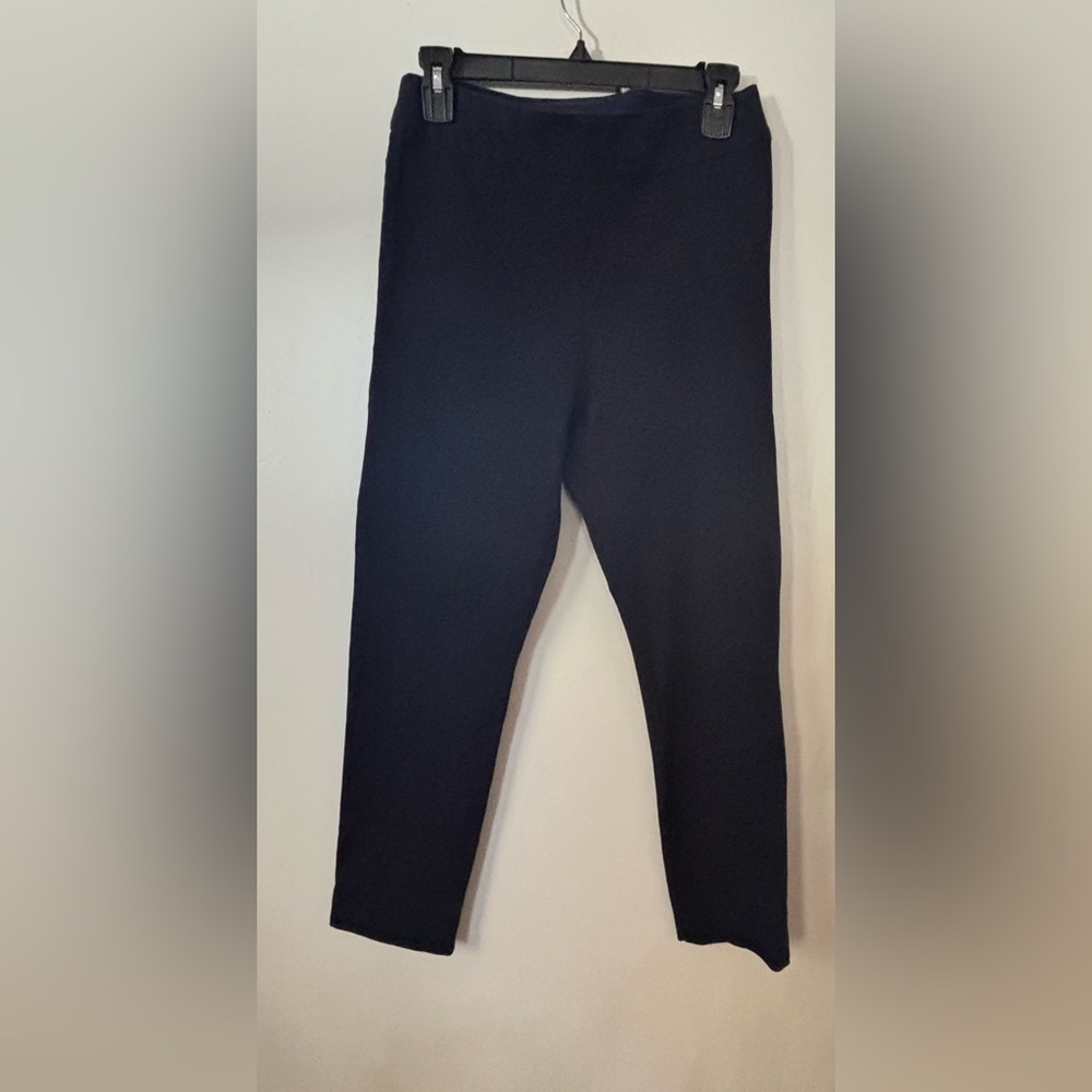 Lilly Pulitzer Dark Navy Straight Leg Pants/Chic/Trendy 96% Cotton SZ 6 -10”Rise